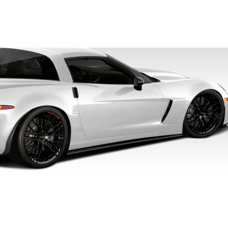 2005-2013 Chevrolet Corvette C6 GT500 Side Skirt Splitters - 2 Piece - image 1