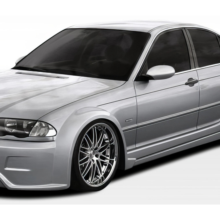 1999-2005 BMW 3 Series E46 4DR Duraflex I-Design Wide Body Front Fender Flares - 2 Piece - image 1