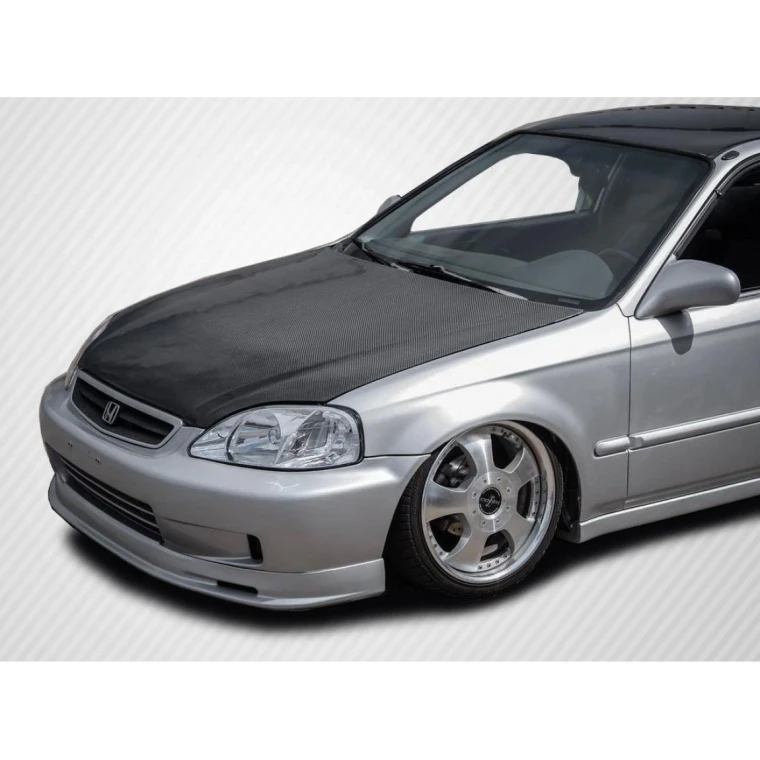 1999-2000 Honda Civic OEM Look Carbon Fiber Hood - image 1