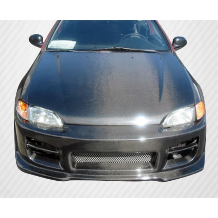 1992-1995 Honda Civic OEM Look Carbon Fiber Hood - image 1