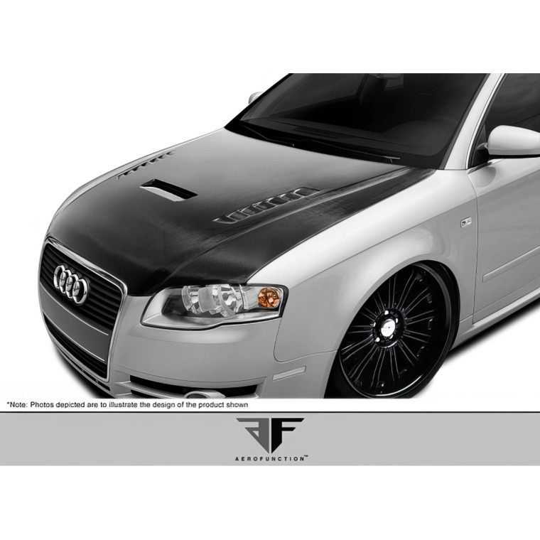 2006-2008 Audi A4 S4 B7 Carbon AF-1 Hood ( CFP ) - 1 Piece - image 1