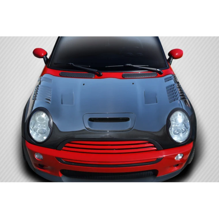 2002-2006 Mini Cooper / Cooper S R50 R53 2005-2008 Cooper convertible R52 DriTech Racer Hood - 1 Piece - image 1