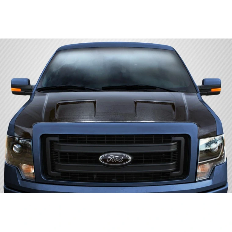 2009-2014 Ford F150 Ram Air Carbon Fiber Hood - image 1