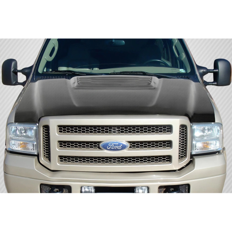 1999-2007 Ford Super Duty / 2000-2005 Ford Excursion Carbon Creations Raptor Look Hood - 1 Piece - image 1