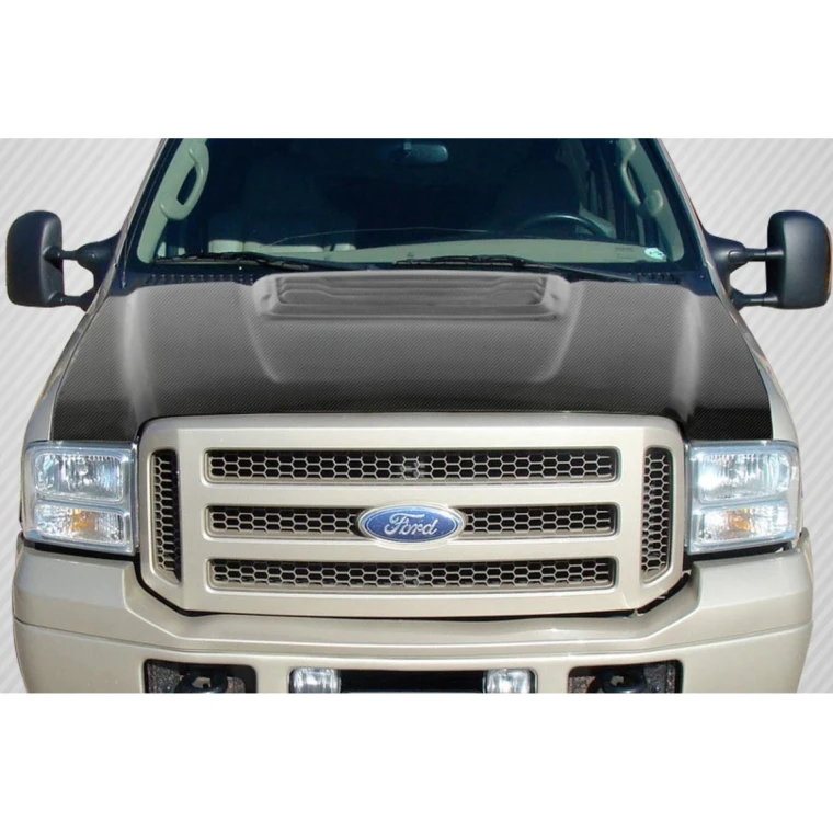 1999-2007 Ford Super Duty Raptor Look Carbon Fiber Hood - image 1