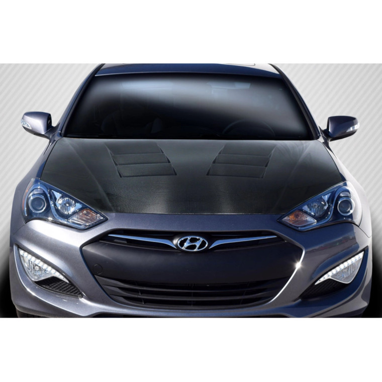 2013-2016 Hyundai Genesis Coupe 2DR Carbon Creations DriTech TS-1 Hood - 1 Piece - image 1