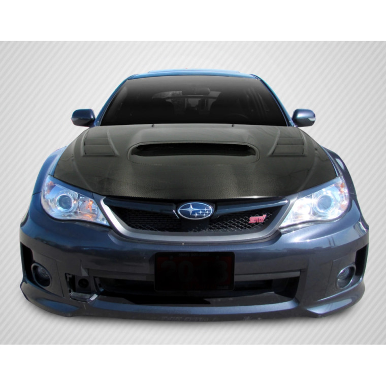 2008-2011 Subaru Impreza 2008-2014 WRX STI Carbon Creations DriTech TS-1 Hood - 1 Piece - image 1