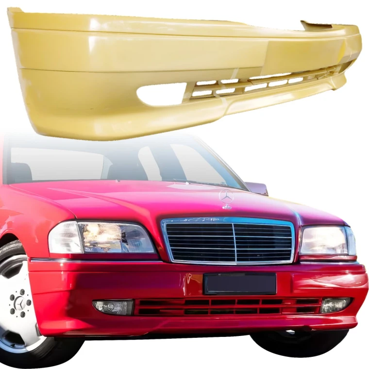 FRP AMGE Front Bumper > Mercedes-Benz C-Class (W202) 1994-2000 > 4-Door Sedan - image 1