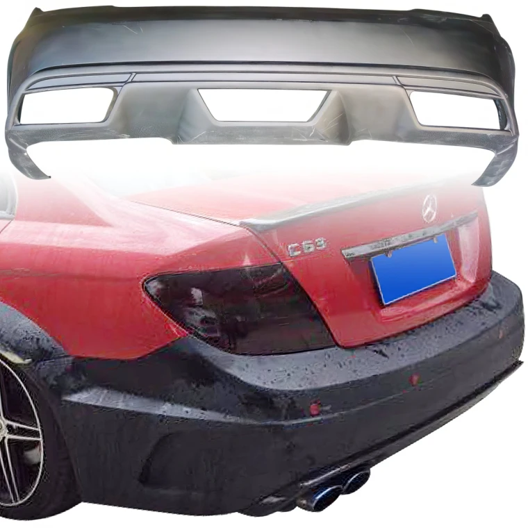 FRP PDES BSER Wide Body Rear Bumper > Mercedes-Benz C-Class (W204) 2008-2014 > 4-Door Sedan - image 1