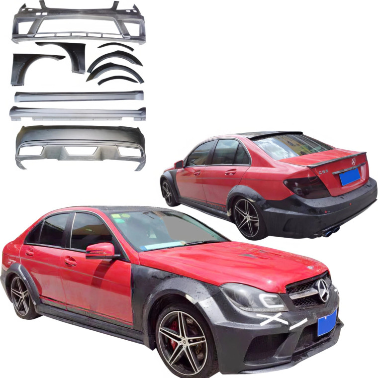 ModeloDrive FRP PDES BSER Wide Body Kit > Mercedes-Benz C-Class (W204) 2012-2014 > 4-Door Sedan - image 1