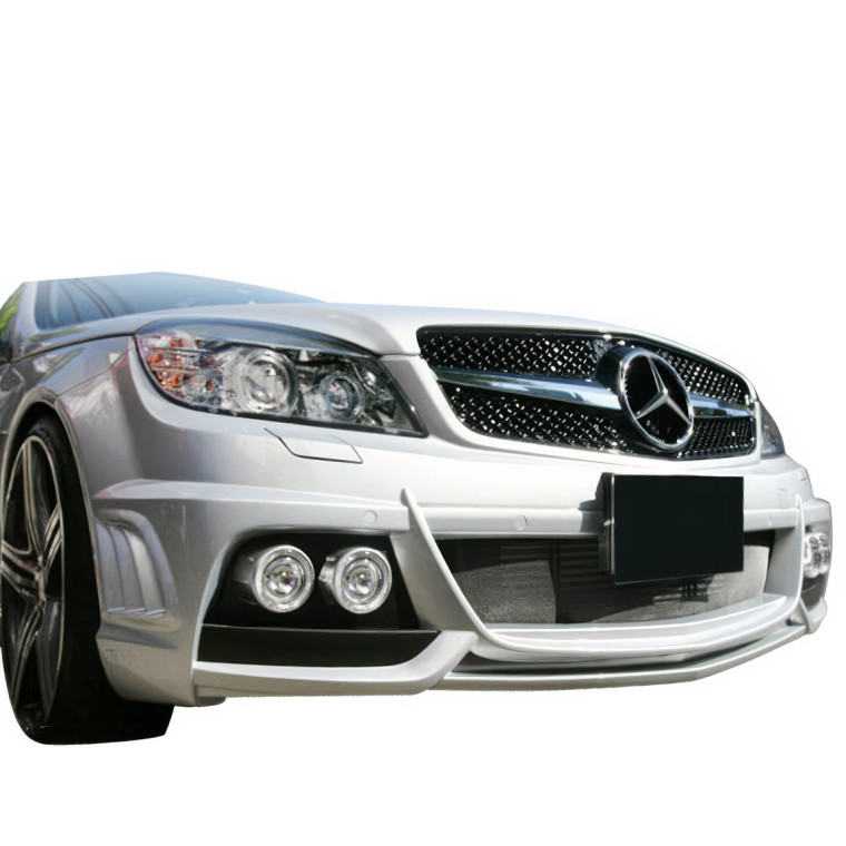 FRP WAL BISO Front Bumper /w Housings > Mercedes-Benz C-Class (W204) 2008-2011 > 4-Door Sedan - image 1