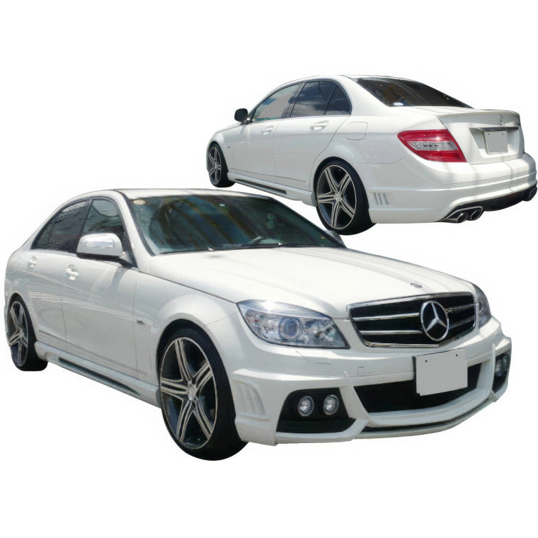 ModeloDrive FRP WAL BISO Body Kit 4pc > Mercedes-Benz C-Class (W204) 2008-2011 > 4-Door Sedan - image 1