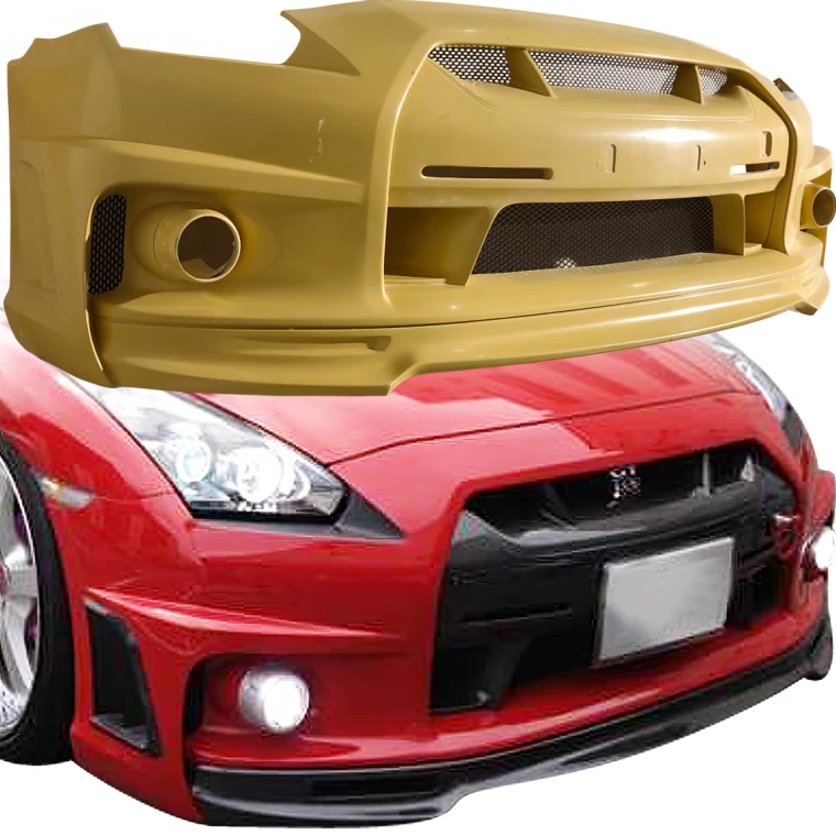FRP WAL BISO Front Bumper > Nissan GT-R GTR (R35) 2009-2015 - image 1