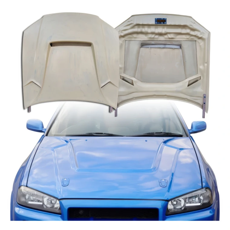 FRP TSE Hood > Nissan Skyline (R34) GTR 1999-2002 - image 1