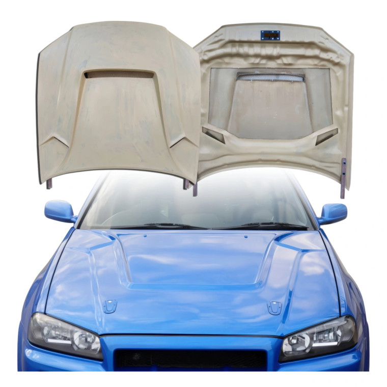FRP TSEC Hood > Nissan Skyline (R34) GTR 1999-2002 - image 1