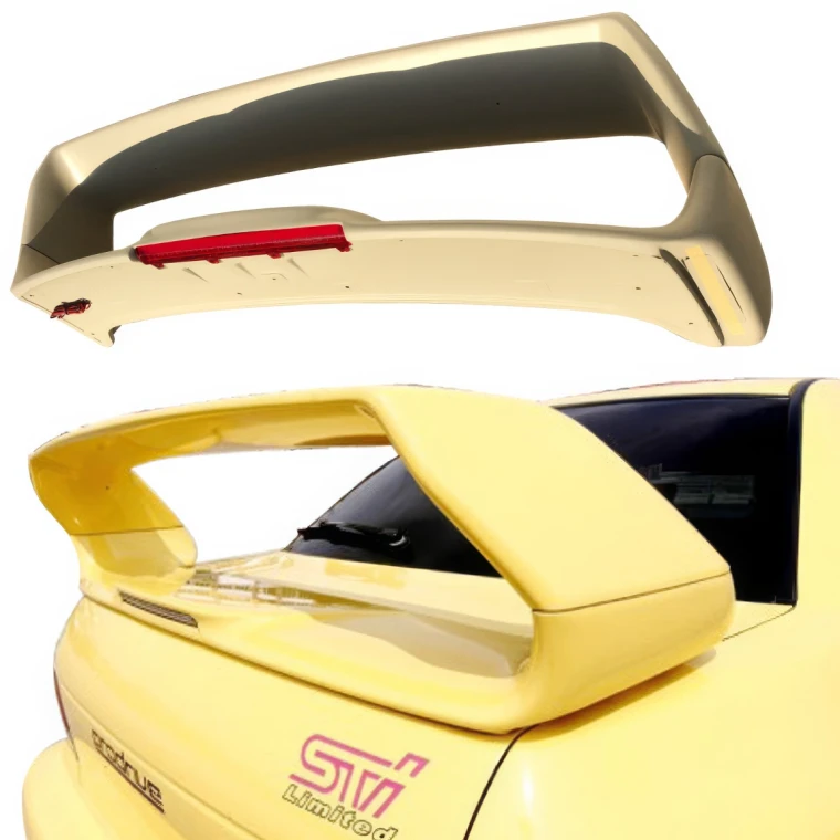 FRP STi V5 Look Spoiler Wing /w LED > Subaru Impreza (GC8) 1993-2001 > 2/4dr - image 1