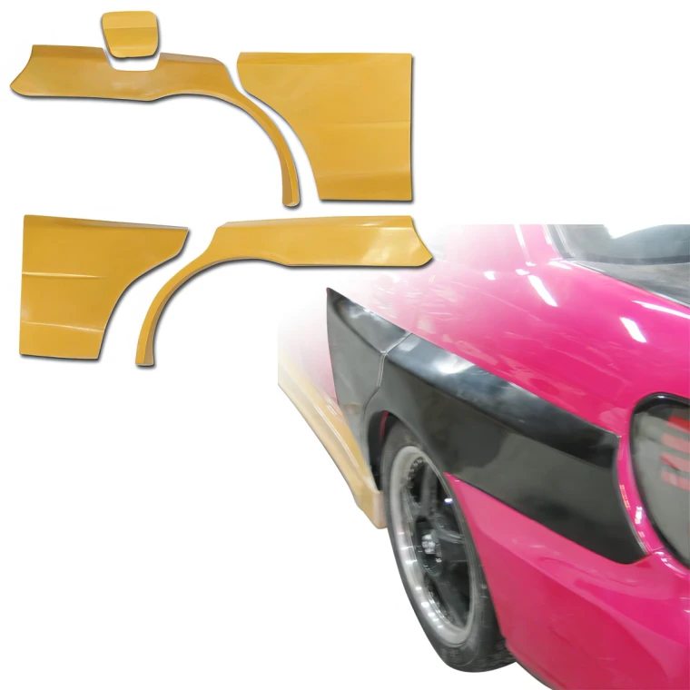 FRP CSPE Wide Body Fenders (rear) 5pc > Subaru Impreza WRX 2002-2007 > 4dr Sedan - image 1