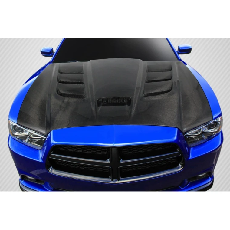 2011-2014 Dodge Charger Viper Look Carbon Fiber Hood - image 1