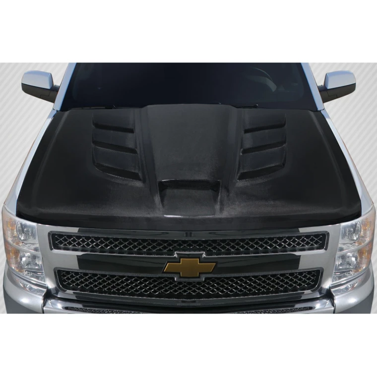 2007-2013 Chevrolet Silverado Viper Look Hood - 1 Piece - image 1