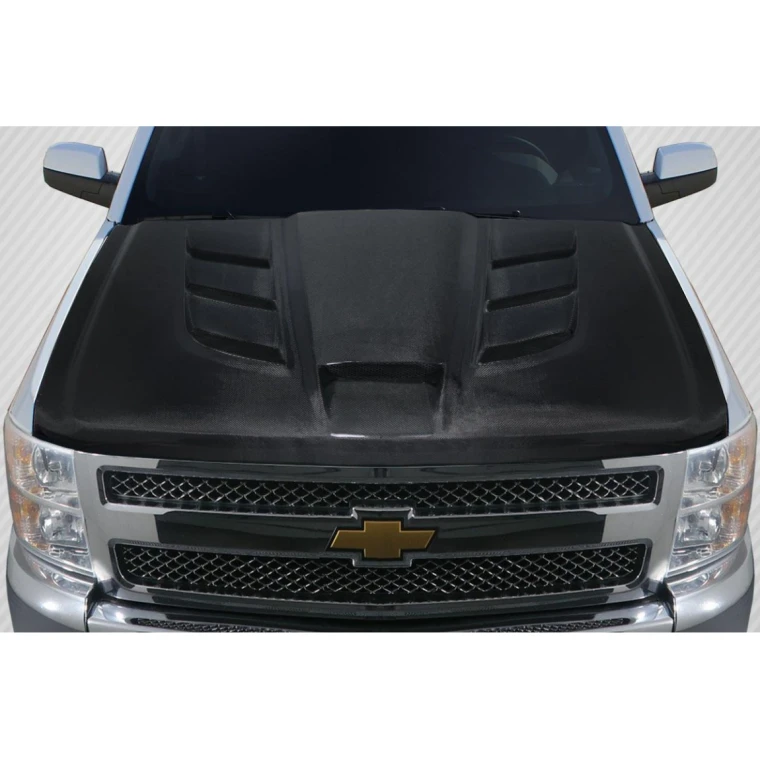 2007-2013 Chevrolet Silverado Viper Look Carbon Fiber Hood - image 1