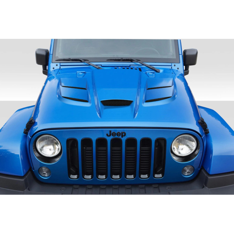 2007-2018 Jeep Wrangler Viper Look Hood - 1 Piece - image 1