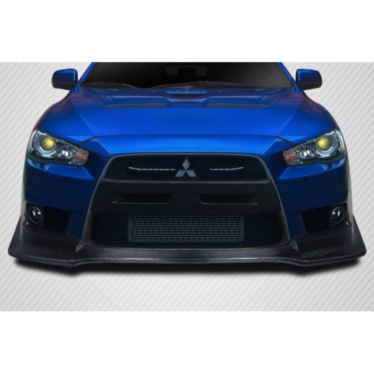 2008-2015 Mitsubishi Lancer Evolution 10 VR-S Front Lip Under Spoiler Air Dam - 1 Piece - image 1