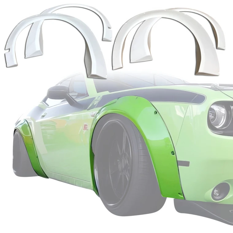 FRP LBPE Wide Body Flares Set 4pc > Dodge Challenger 2008-2018 - image 1