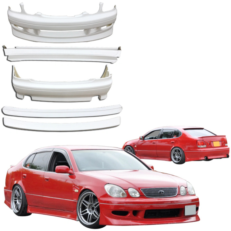FRP KAZA Body Kit /w Wings 6pc > Lexus GS300 1998-2005 - image 1