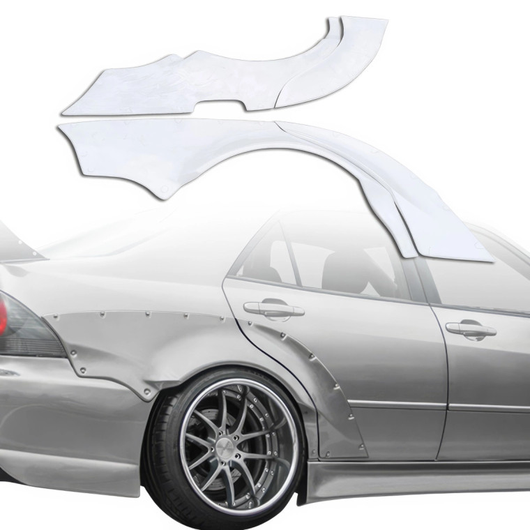 ModeloDrive FRP MSV Wide Body 65mm Fender Flares (rear) 6pc > Lexus IS300 2000-2005> 4dr - image 1