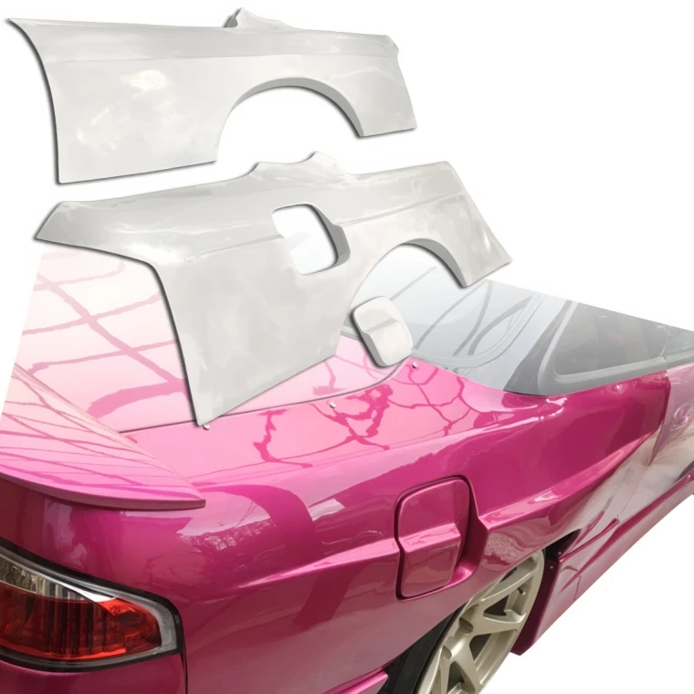 FRP ORI t2 50mm Fenders (rear) 3pc w Gas Cap > Nissan 240SX (S14) 1995-1998 - image 1
