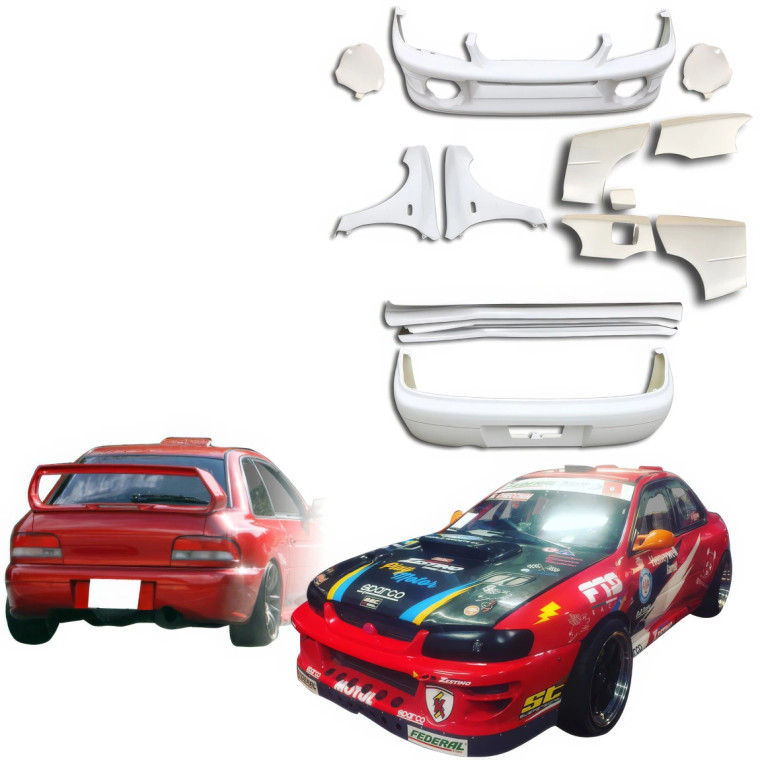 ModeloDrive FRP LS WRC 00 Wide Body Kit 13pc > Subaru Impreza (GC8) 1993-2001 > 4dr Sedan - image 1