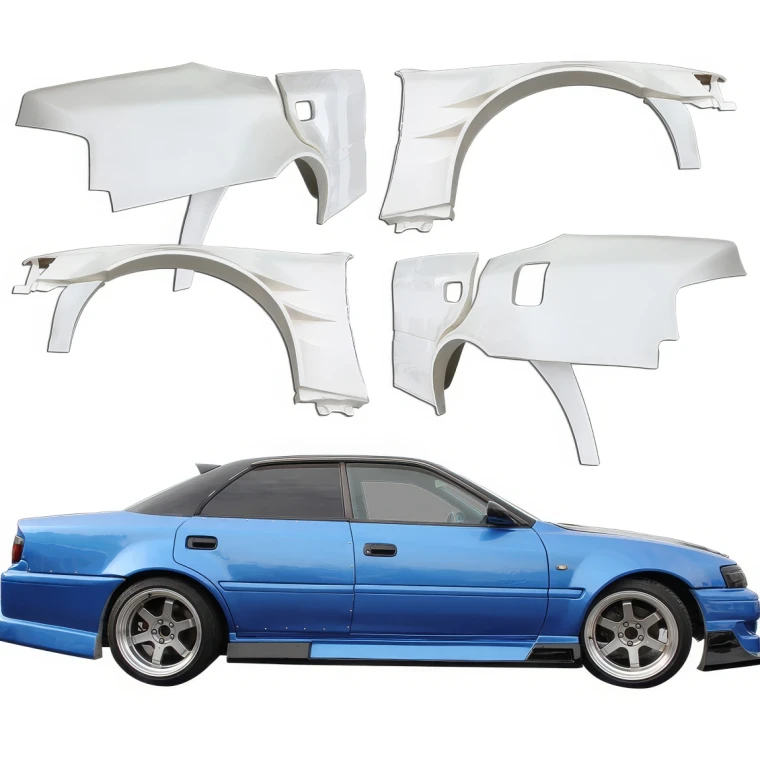 FRP ORI t4 75mm Fenders Set 10pc > Toyota Chaser (JZX100) 1997-2001 - image 1