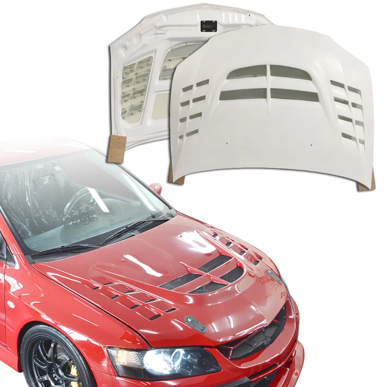 FRP VOLT Hood > Mitsubishi Evolution EVO8 EVO9 2003-2006 - image 1