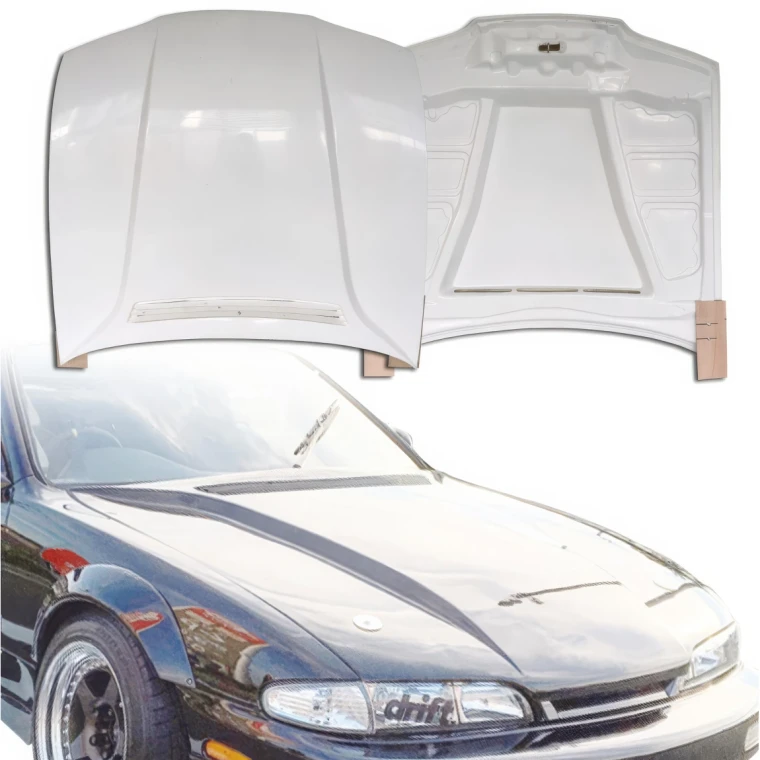FRP ORI v2 Hood > Nissan 240SX (S14) 1995-1996 - image 1