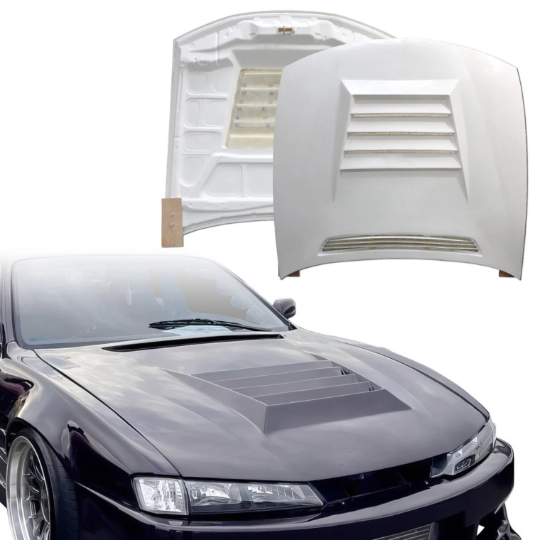 FRP DMA D1 Hood > Nissan 240SX (S14) 1997-1998 - image 1
