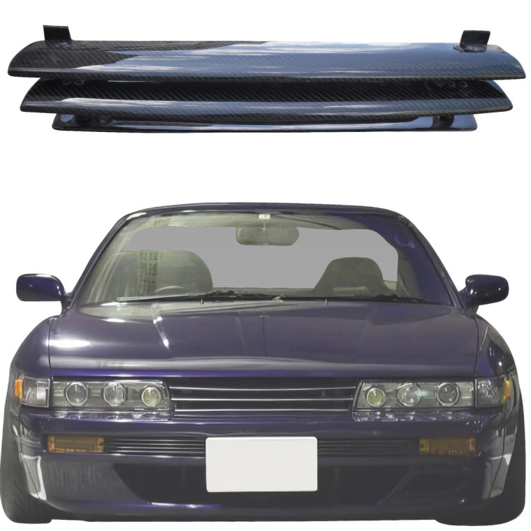 Carbon Fiber GTR Style Grille > Nissan Silvia (S13) 1989 - 1994 - image 1