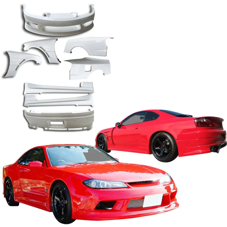 FRP VERT EDG Wide Body Kit 8pc > Nissan Silvia (S15) 1999-2002 - image 1