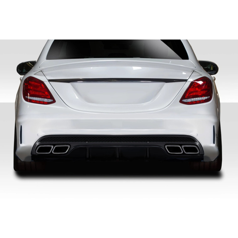 2015-2021 Mercedes C Class W205 C63 Look Rear Diffuser - 1 Piece ( For AMG Bumper only) (S) - image 1