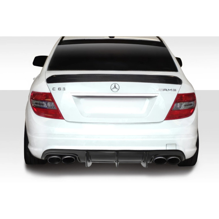 2008-2011 Mercedes C Class / C63 W204 Super Fin Rear Diffuser - 1 Piece ( fits AMG Bumper only ) - image 1