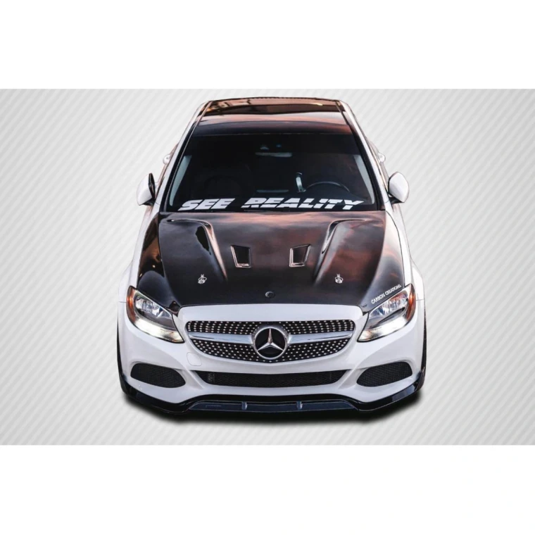 2015-2021 Mercedes C Class W205 DriTech Black Series Look Hood - 1 Piece - image 1
