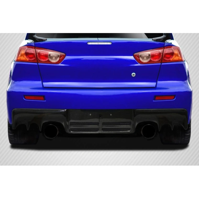 2008-2015 Mitsubishi Lancer OEM Look Carbon Fiber Rear Lip - image 1