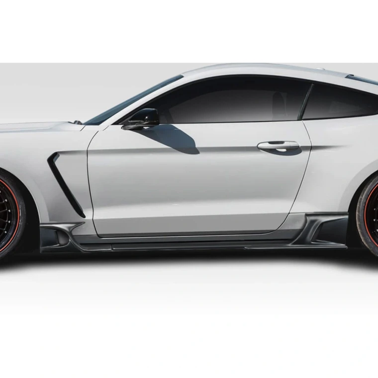 2015-2023 Ford Mustang KT Style Side Skirt Rocker Panels Add-Ons - 4 Piece - image 1