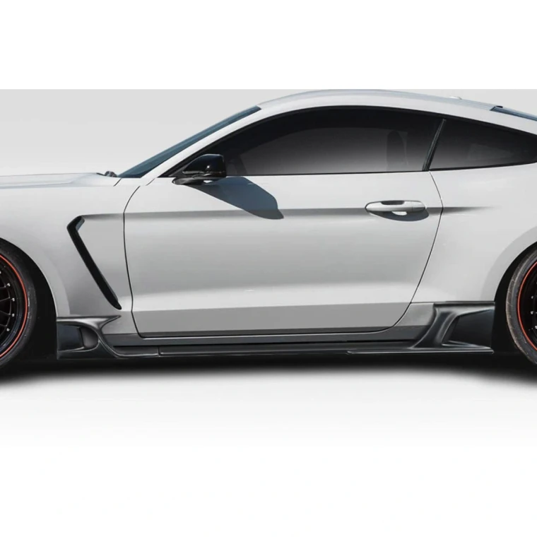 2015-2023 Ford Mustang KT Style Side Skirt Rocker Panels Add-Ons - 4 Piece - image 1