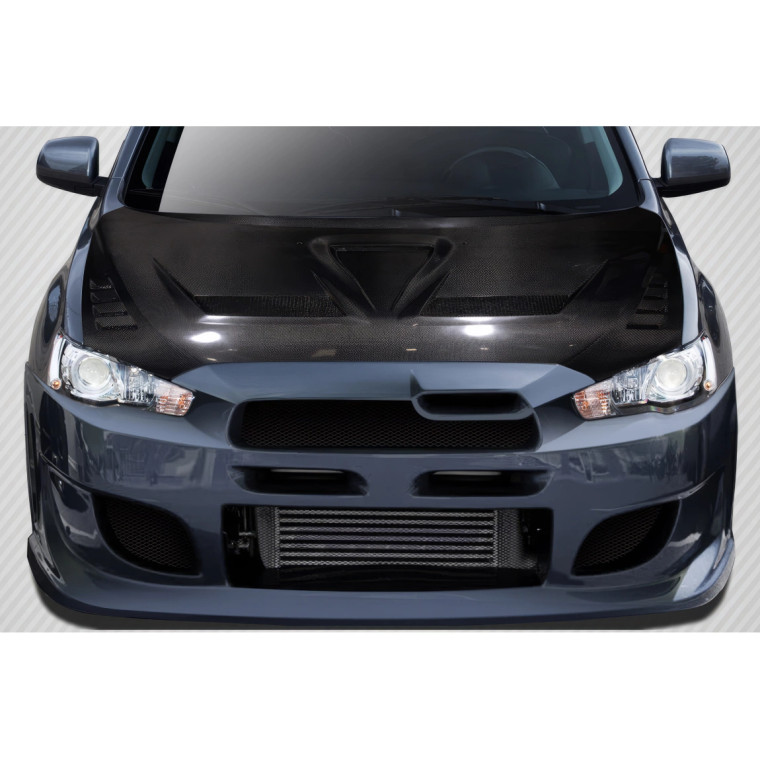 2008-2017 Mitsubishi Lancer / Lancer Evolution 10 Lancer DriTech Race Hood - 1 Piece - image 1