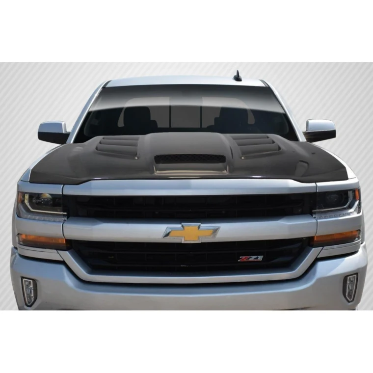 2016-2018 Chevrolet Silverado Viper Carbon Fiber Hood - image 1