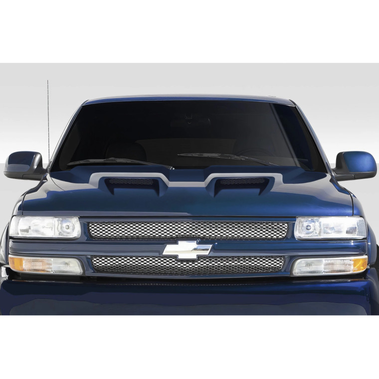 1999-2002 Chevrolet Silverado 2000-2006 Tahoe Suburban Duraflex Dual Ram Air Hood - 1 Piece - image 1