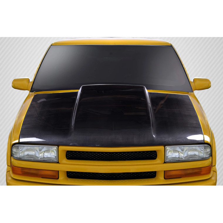 1994-2004 Chevrolet S-10 1994-2004 GMC Sonoma 1995-2004 Chevrolet Blazer 1995-2001 GMC Jimmy 98-00 Envoy Carbon Creations Cowl Hood - 1 Piece - image 1