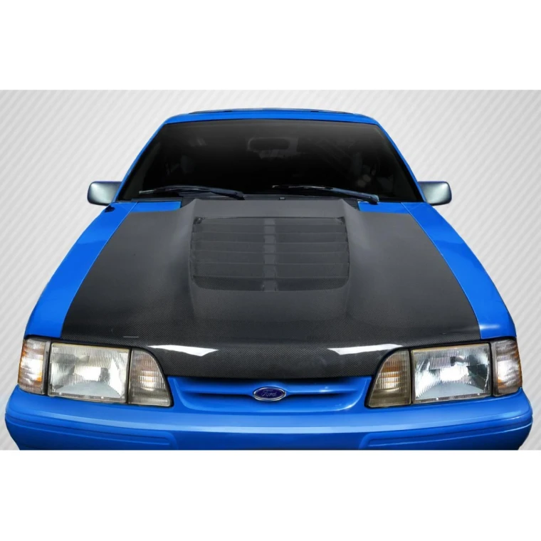 1987-1993 Ford Mustang GT500 V2 Carbon Fiber Hood - image 1