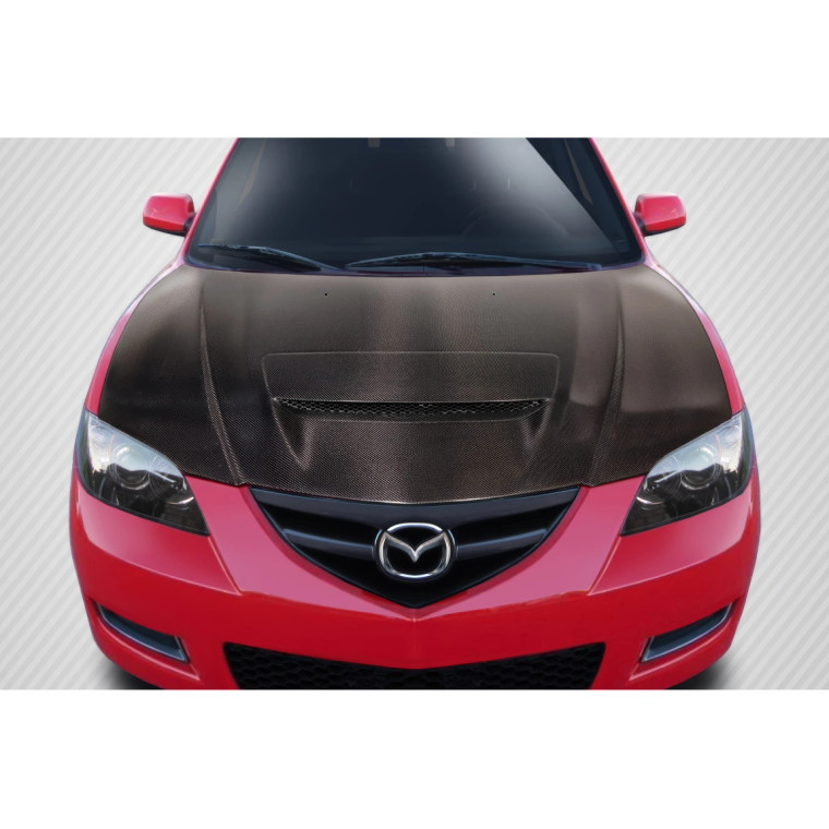 2004-2008 Mazda 3 4DR Carbon Creations M-Speed Hood - 1 Piece - image 1