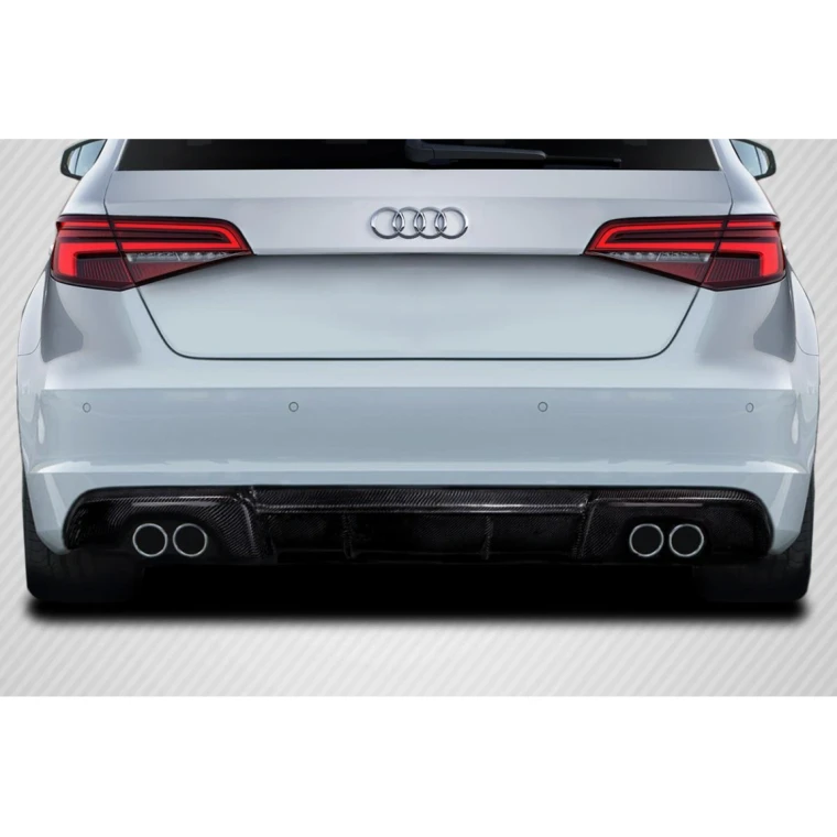 2013-2016 Audi A3 RS3 Look Carbon Fiber Rear Lip - image 1